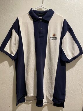 🍺 Vtg 90s Fosters Beer Inner Harbor Striped Polo Shirt XL Promo 🇦🇺
